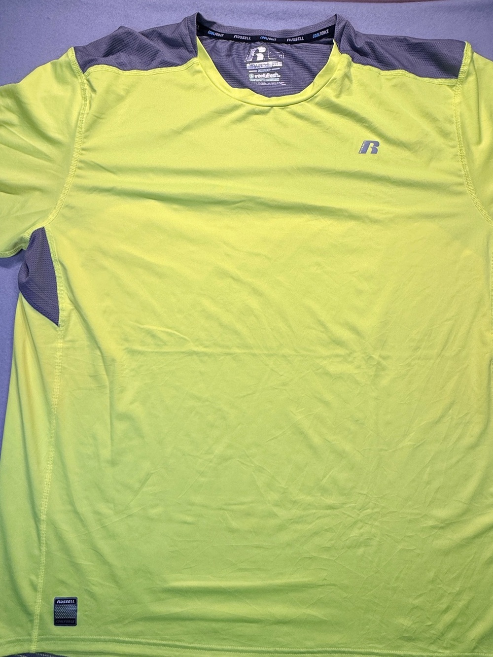 Russell Athletic Athletic Men’s Lime Green Performance Short-Sleeve Shirt sizeXL